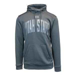 Utah State Hoodie Fleece-Lined Gray Under Armour